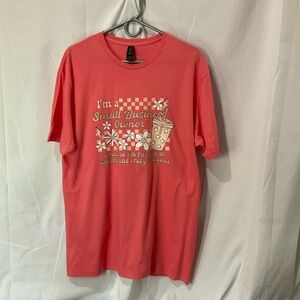Small Business Owner,Women’s T-Shirt or Men’s TShirt Coral Sizes LARGE & MEDIUM